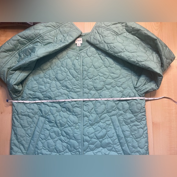 J. Crew Factory Lightweight Quilted Heart Jacket Soft Green M - Picture 12 of 14